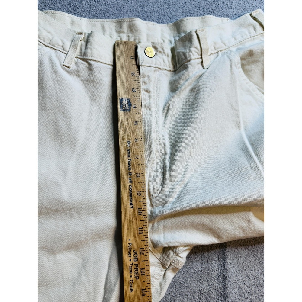 Carhartt Pants Mens 36x36 (35x33) White B148 Dungaree Fit Carpenter Utility - Picture 6 of 14